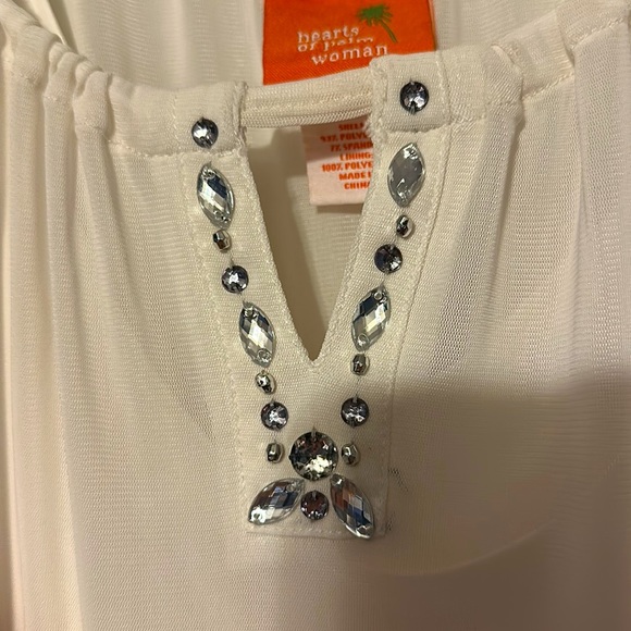 Hearts of Palm Opposites Attract Group Lined Top NWT SZ 2X - Picture 8 of 9